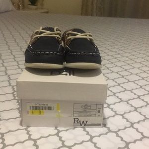 Toddler boy boat shoes.